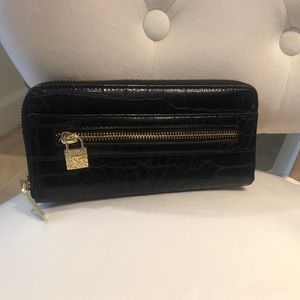 Ann Klein wallet snake skin black